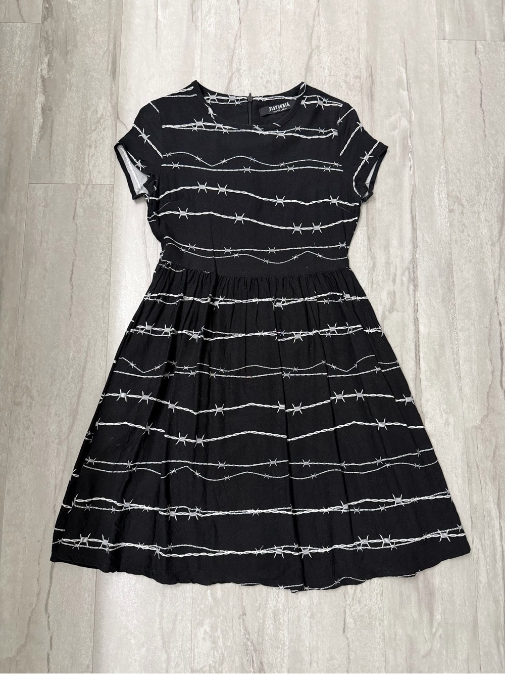 Barbed Wire Skater Mini Dress